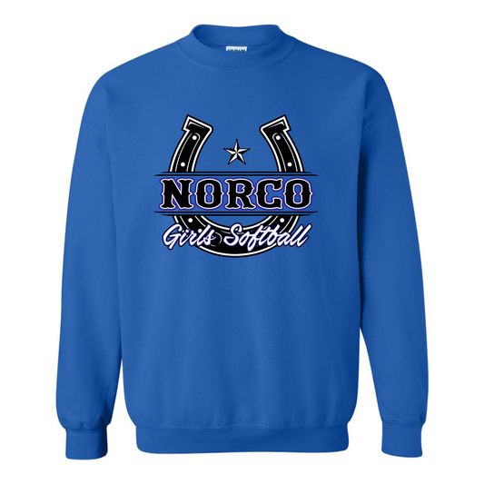 Black Horseshoe Fleece Crew Sweatshirt