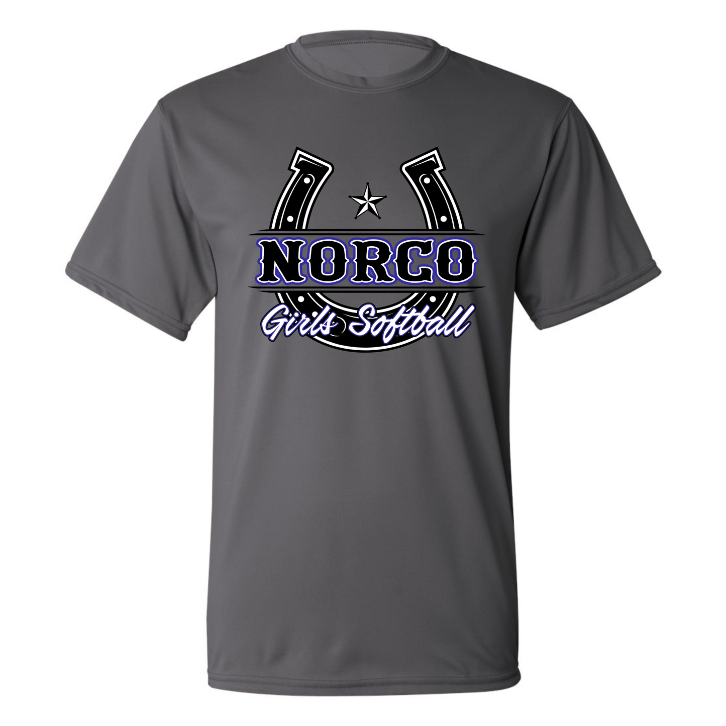 Black Horseshoe Dri Fit Short Sleeve