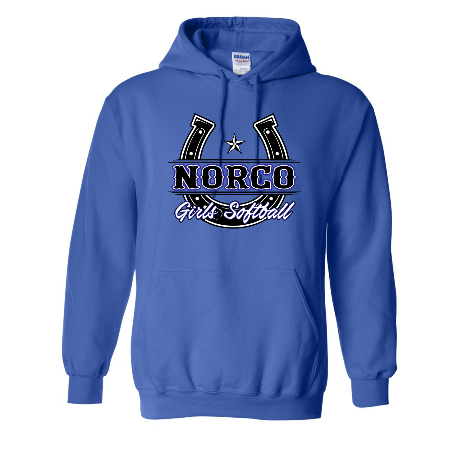 Black Horseshoe Fleece Hoodie