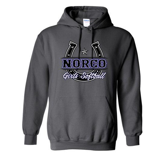 Black Horseshoe Fleece Hoodie