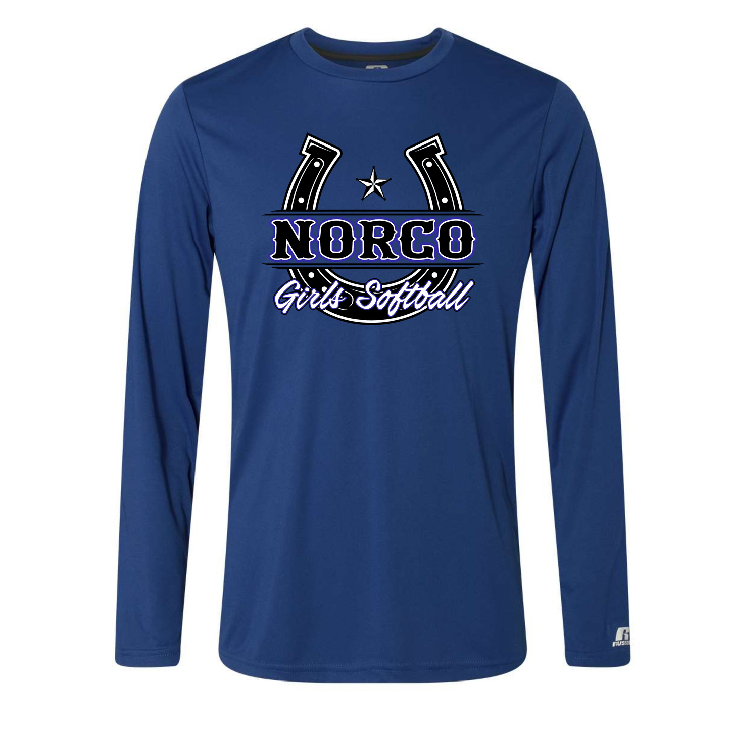 Black Horseshoe Dri Fit Long Sleeve