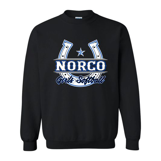 White Horseshoe Fleece Crew Sweatshirt