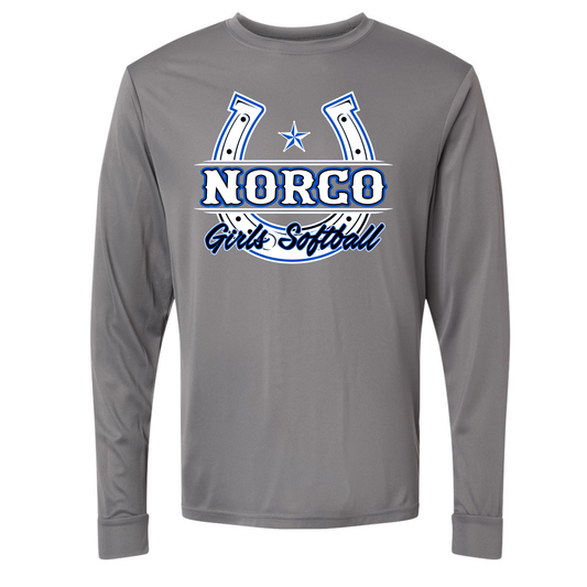 White Horseshoe Dri Fit Long Sleeve