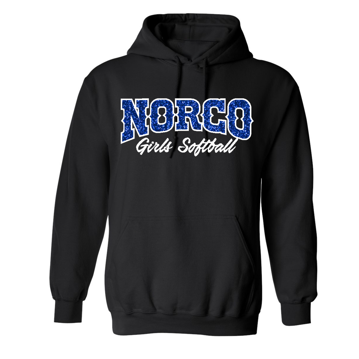 Royal Glitter Embroidered Fleece Hoodie