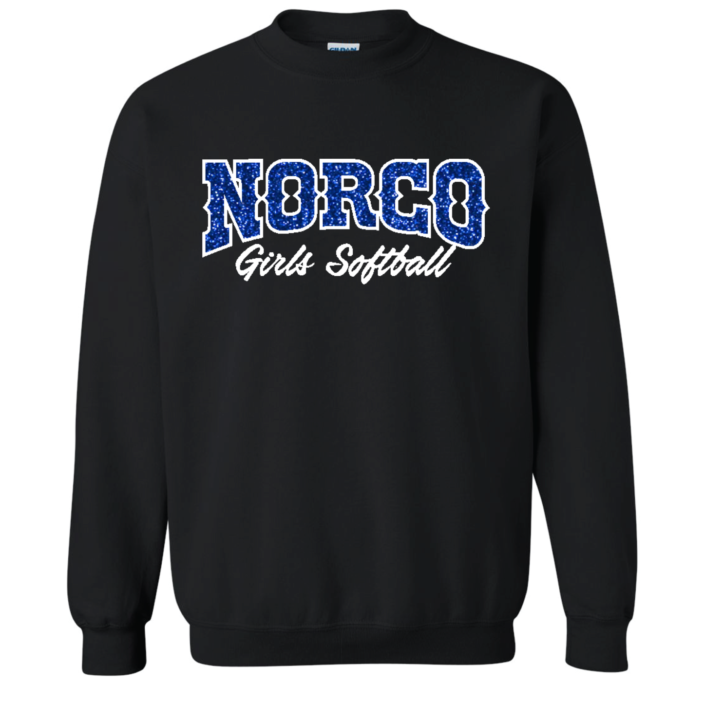 Royal Glitter Embroidered Fleece Crew
