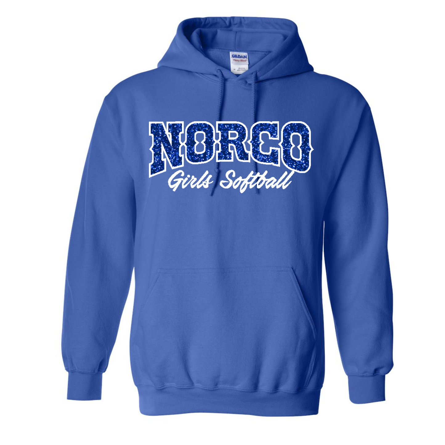 Royal Glitter Embroidered Fleece Hoodie